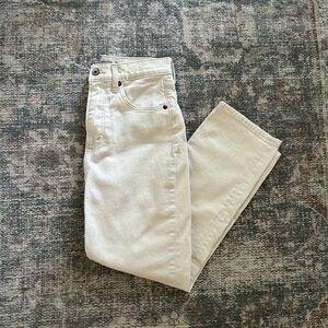 A&F ultra high rise ankle straight jean curve love